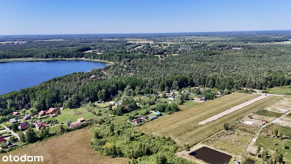 Działki 350 m od plaży jeziora Zagłębocze, zgłoszenie na budynki 50m2.