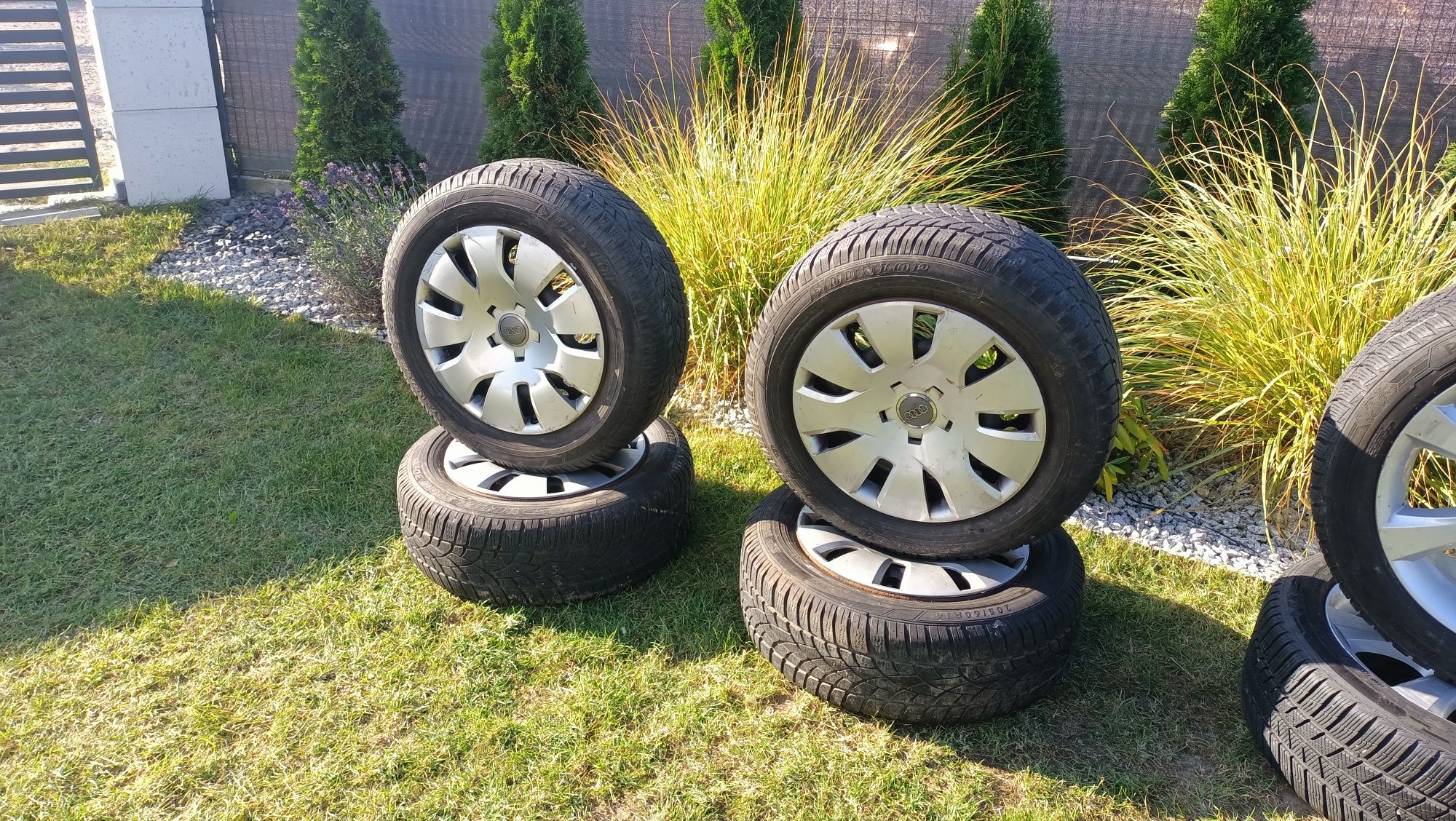 Koła zimowe felgi 16 5x112 et39 66,6mm Audi A4 B8 itd + Kołpaki Audi