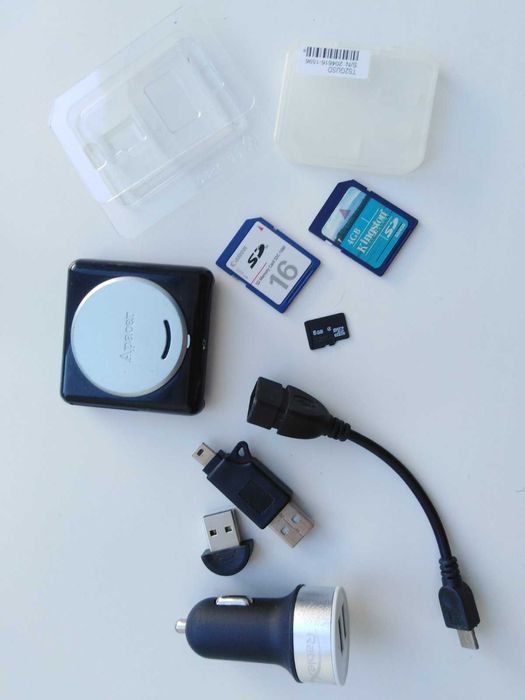 Адаптер, плеер, карта памяти, переходники,
