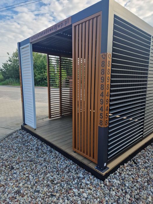 Panele żaluzjowe ,ruchoma deseczka. żaluzje metalowe pergola. altanka
