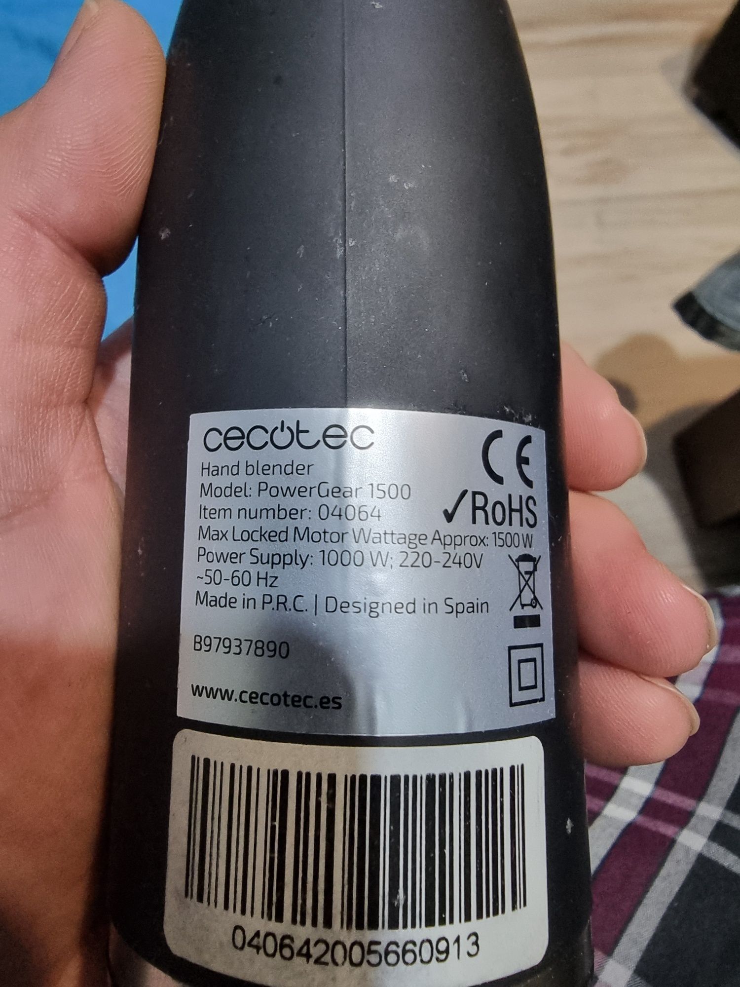 Blender ręczny CECOTEC Power Gear 1500