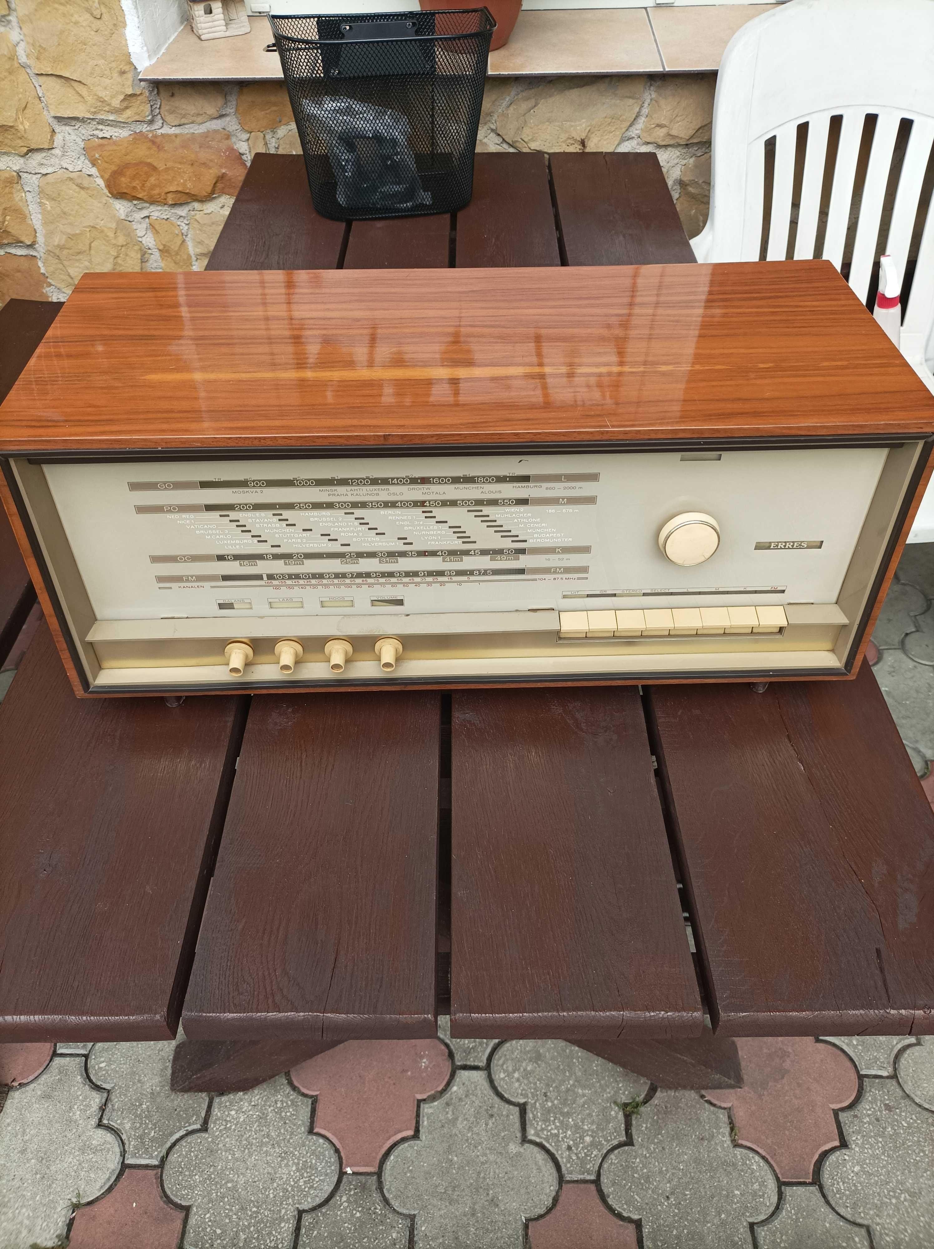 Radio lampowe stereo Erres Ra 647 vintage