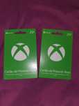 Gift Cards XBOX (Nunca Utilizados)
