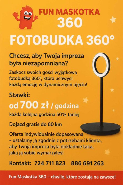 Fotobudka 360, video budka  360 , urodziny , imprezy