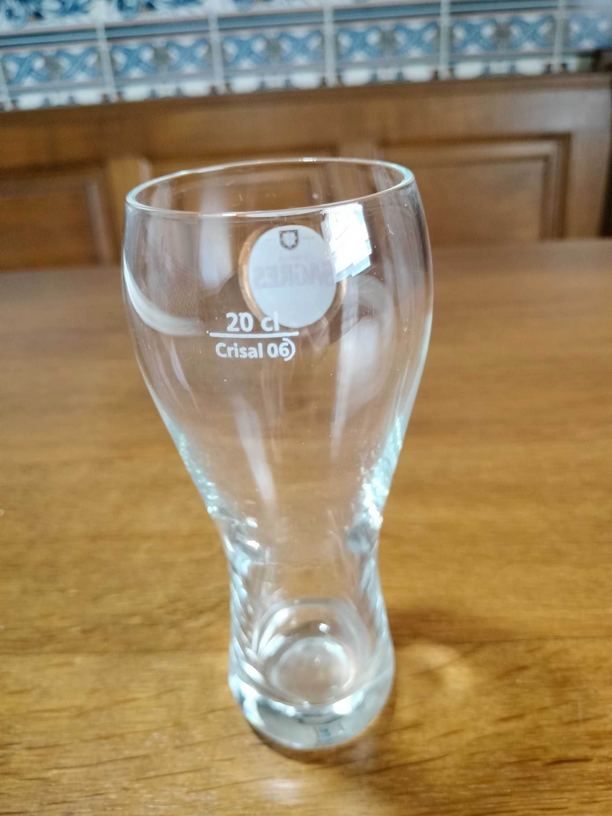 Conjunto Caneca de Cerveja Super Bock 0,25 l e Copo da Sagres 0,20 cl