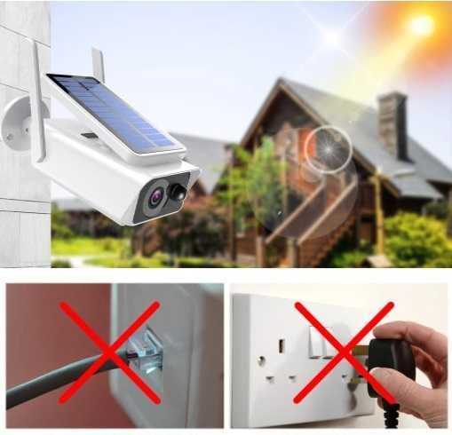 Kamera Solarna 5 mpx + aplikacja - nie wymaga prądu - NOWA