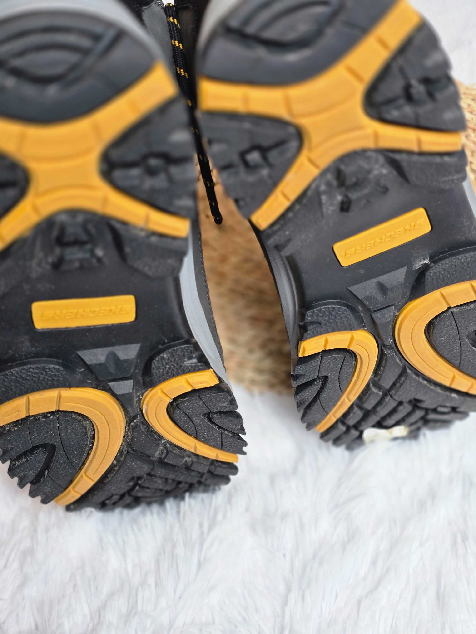 Buty męskie trekkingowe outdoor Skechers 43 szare  za kostkę sportowe