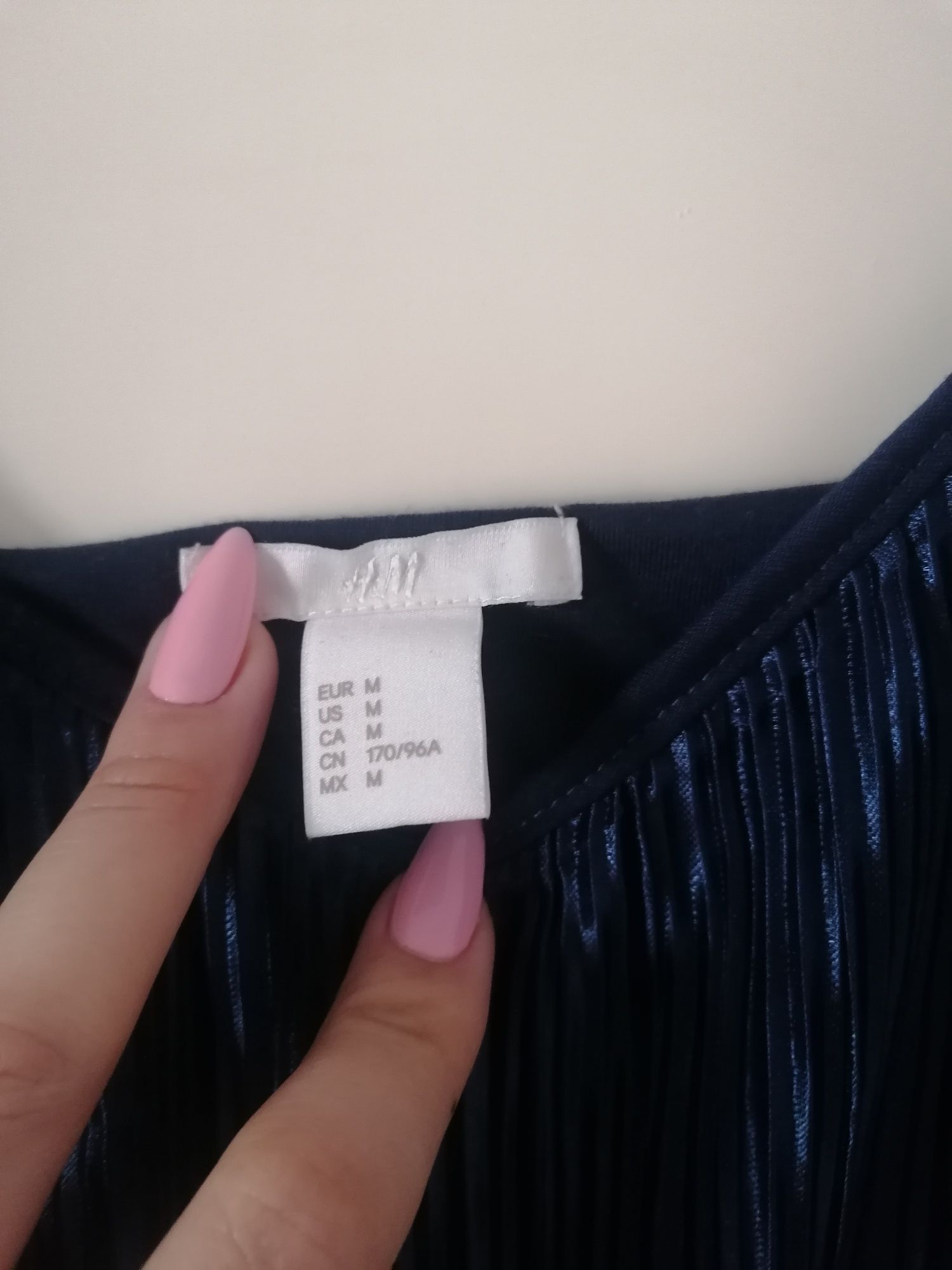 Granatowa bluzka na ramiączkach H&M 40 stan idealny elegancka