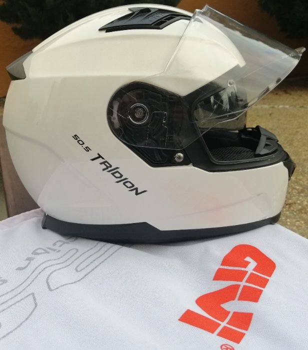 Capacete de mota Givi 50.5 Tridion Branco (M)