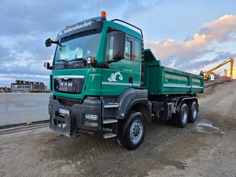 MAN TGS 26.480 wywrotka 6x6 hydroburta + osprzęt zimowy!!