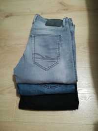 Spodnie rozmiar 28, długość 32 - 3 pary, Jack & Jones, skinny/slim fit