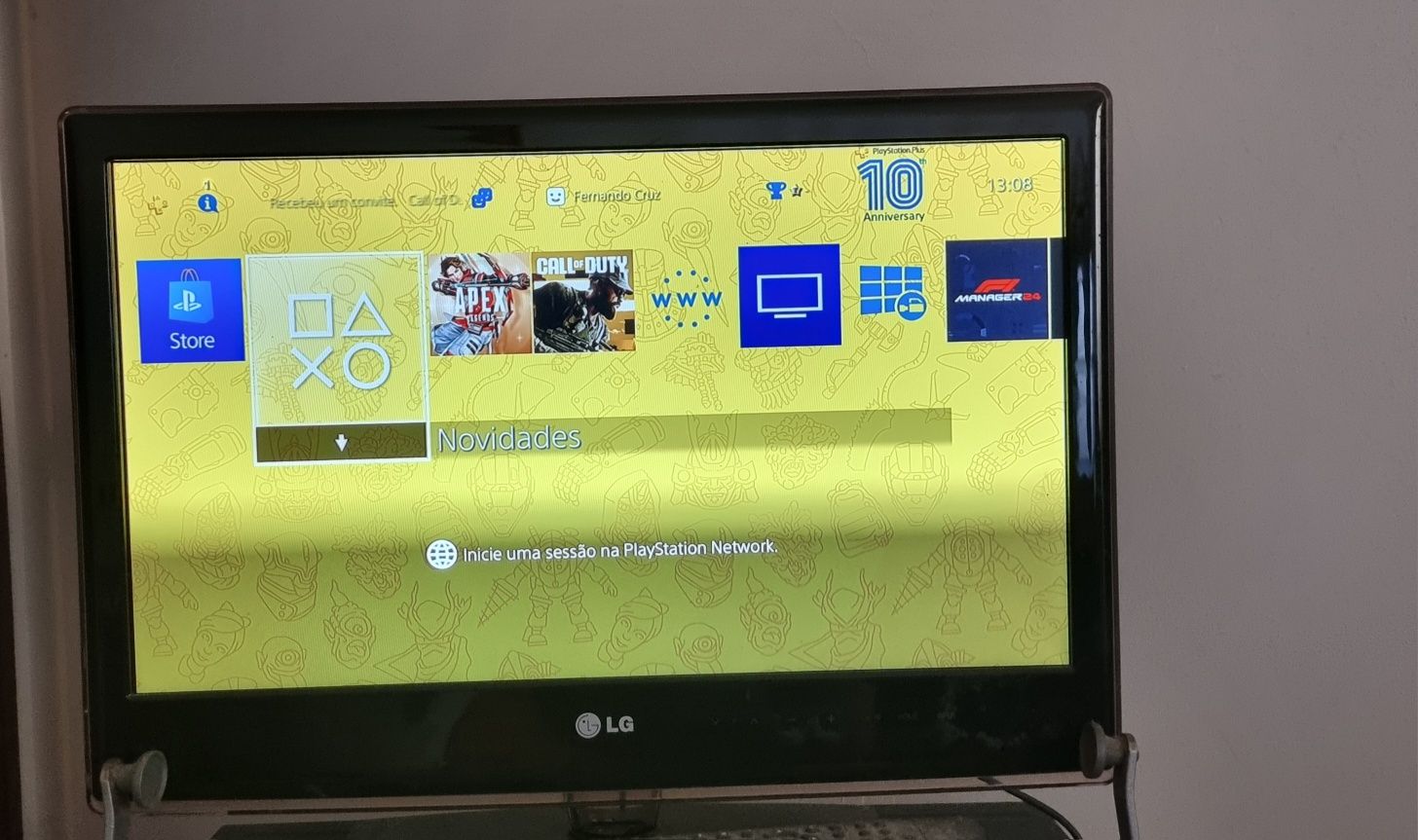 Ps4 Slim 1TB + Comando e cabos