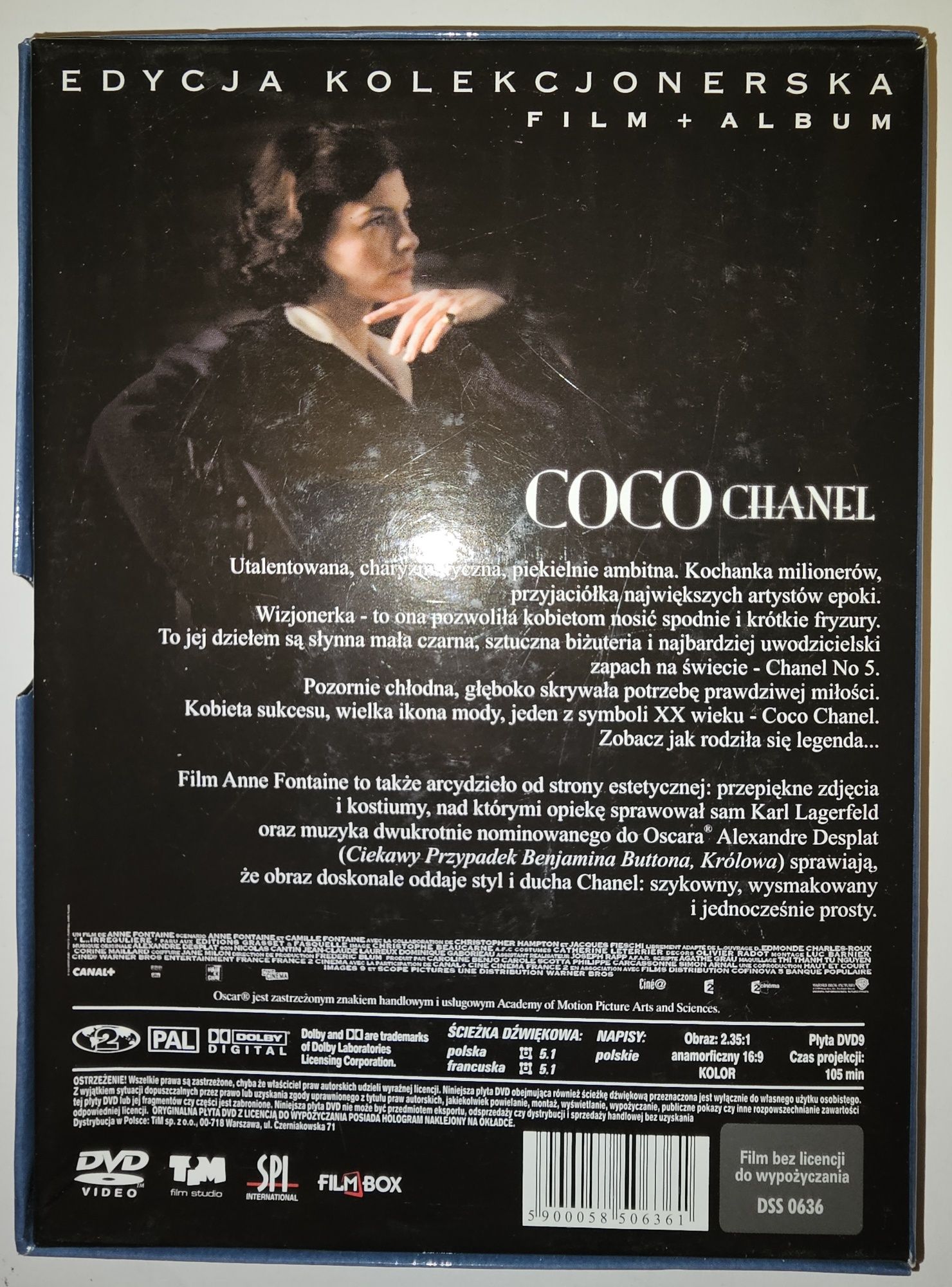 Coco Chanel film dvd Audrey Tatou książeczka kolekcjoner