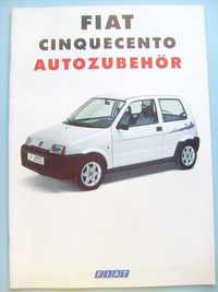 FSM FIAT CINQUECENTO Zubehor 1993 * wyposażenie - prospekt 20 str. BDB