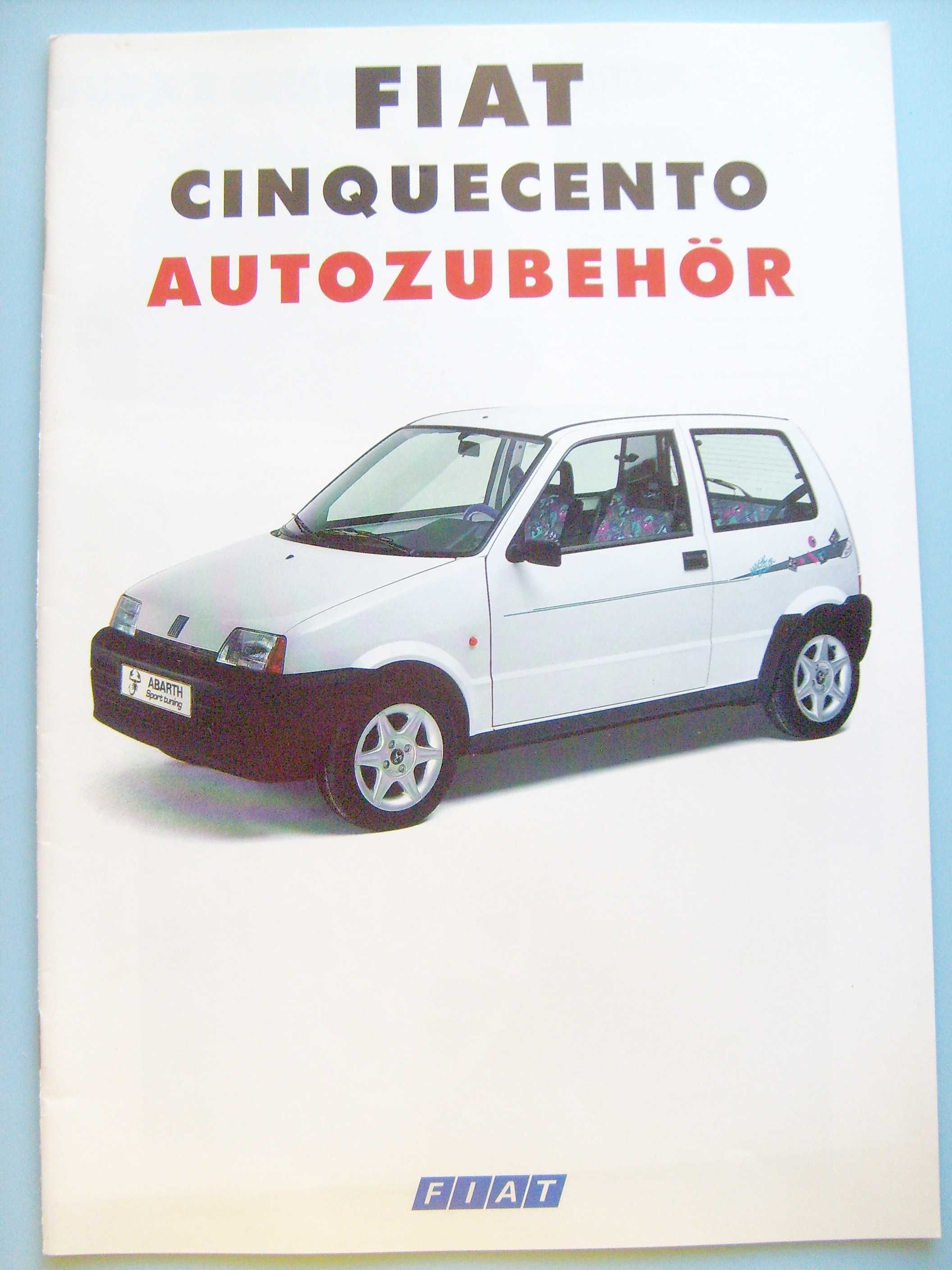 FSM FIAT CINQUECENTO Zubehor 1993 * wyposażenie - prospekt 20 str. BDB