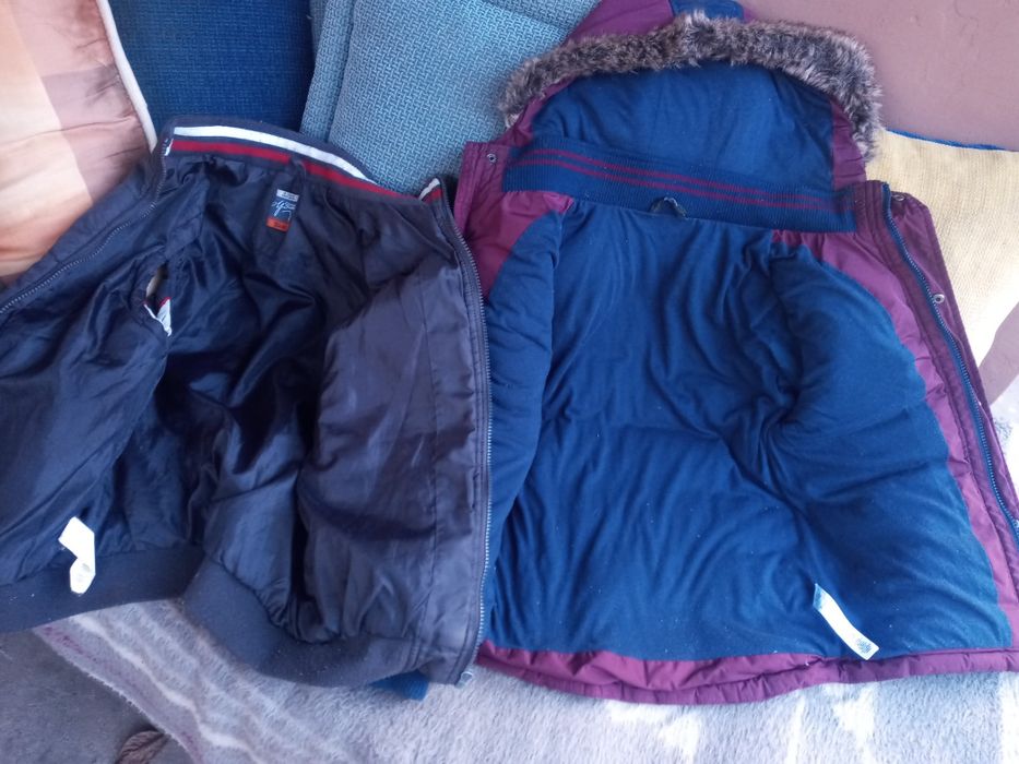 Kurtka ciepła zimowa, bezrękawnik dla chłopca r.134