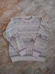 Wzorzysty dzianinowy sweter męski XL