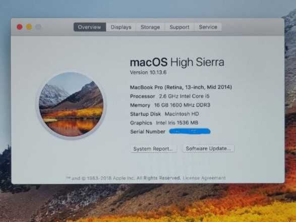 MacBook PRO 13" A1502 I5/16gb/256gb