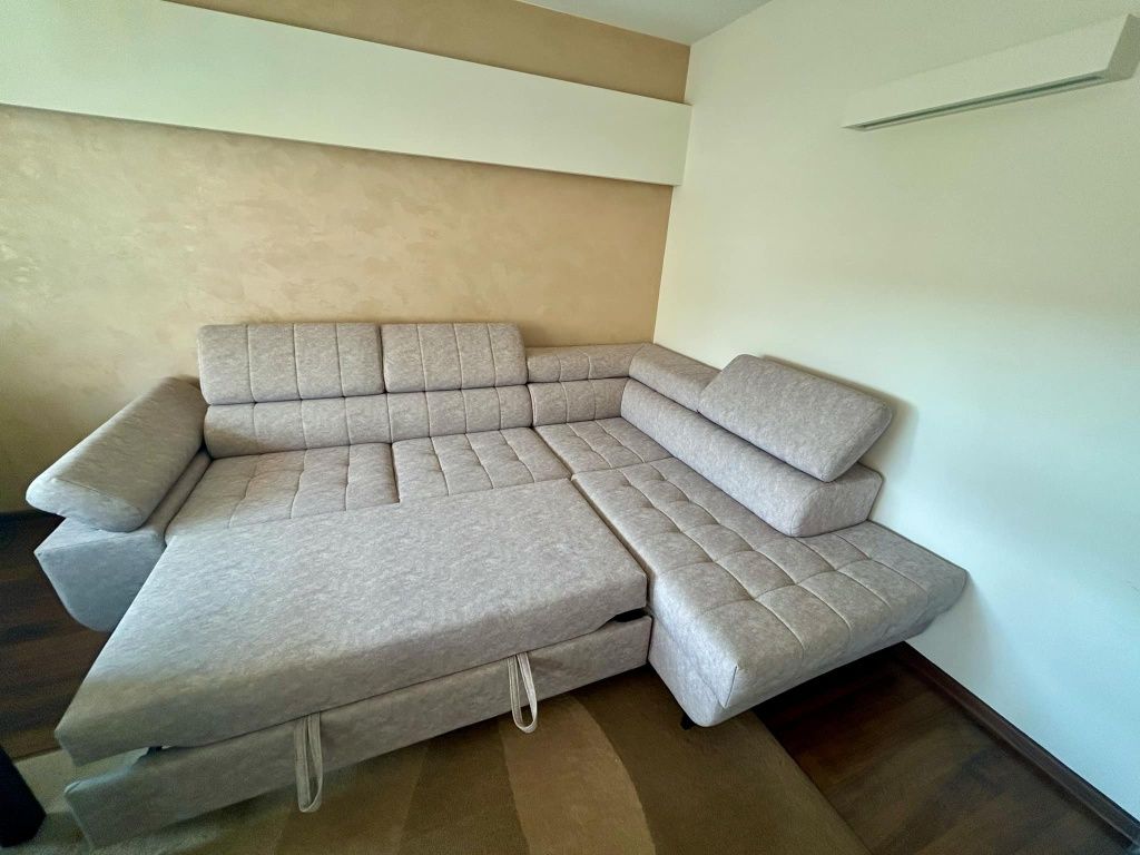 Narożnik / kanpa z funkcją spania i pojemnikiem na pościel 275x210cm