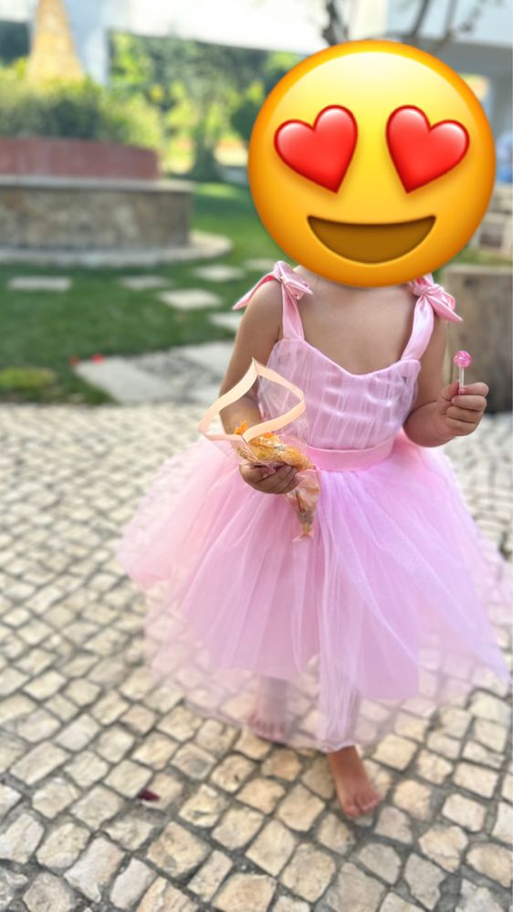 Vestido de cerimónia rosa