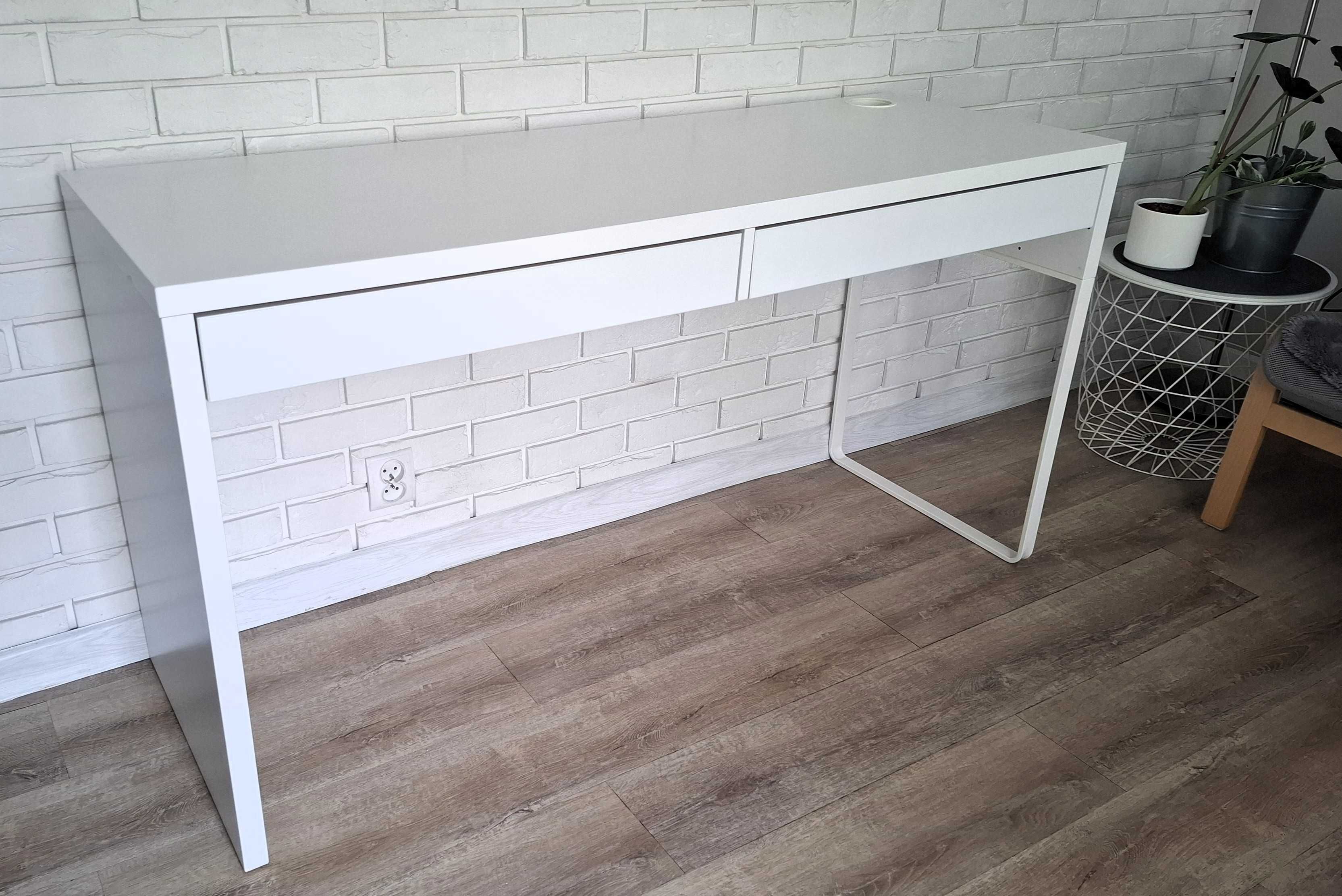 Biurko Micke, IKEA - białe, długie, 142x50 cm