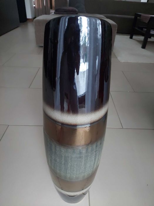 Wazon na prezent. Flakon duży ceramiczny brązowy gliniany dzban 60 cm