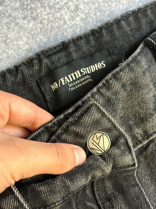 NFS NO FAITH STUDIOS baggy faded opium archive джинси широкие джинсы Л