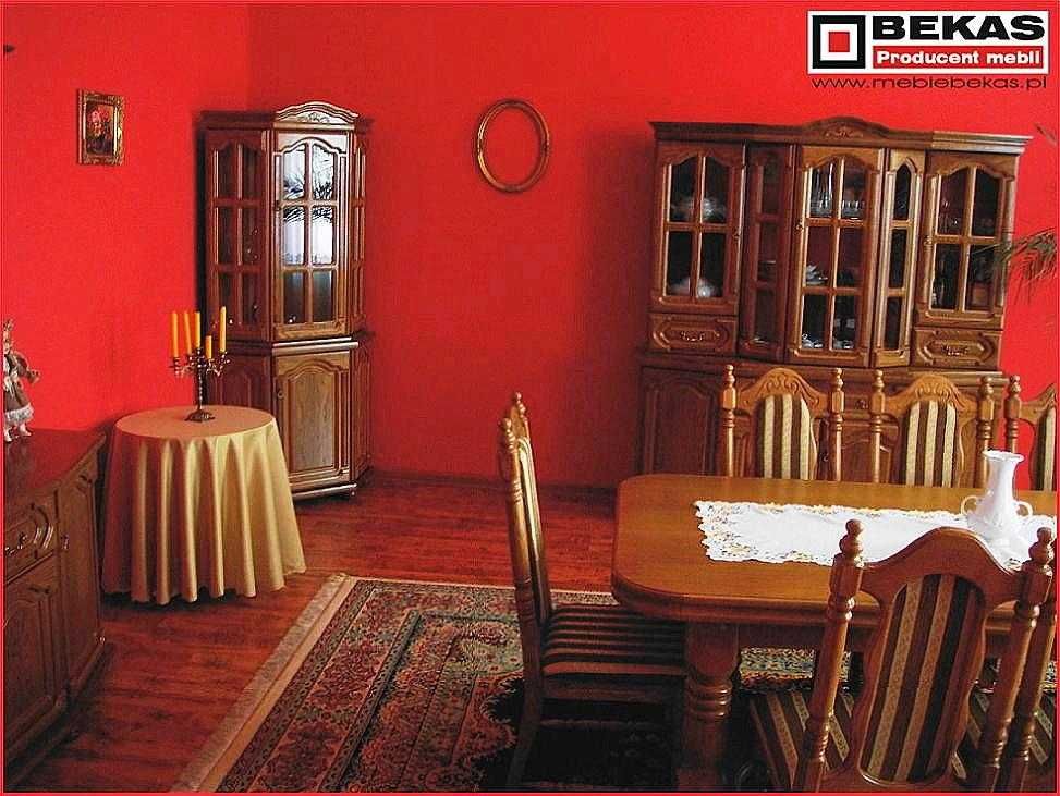 Prześliczny Dębowy Komplet Komoda RTv i Dwie Witryny Narożne Bekas