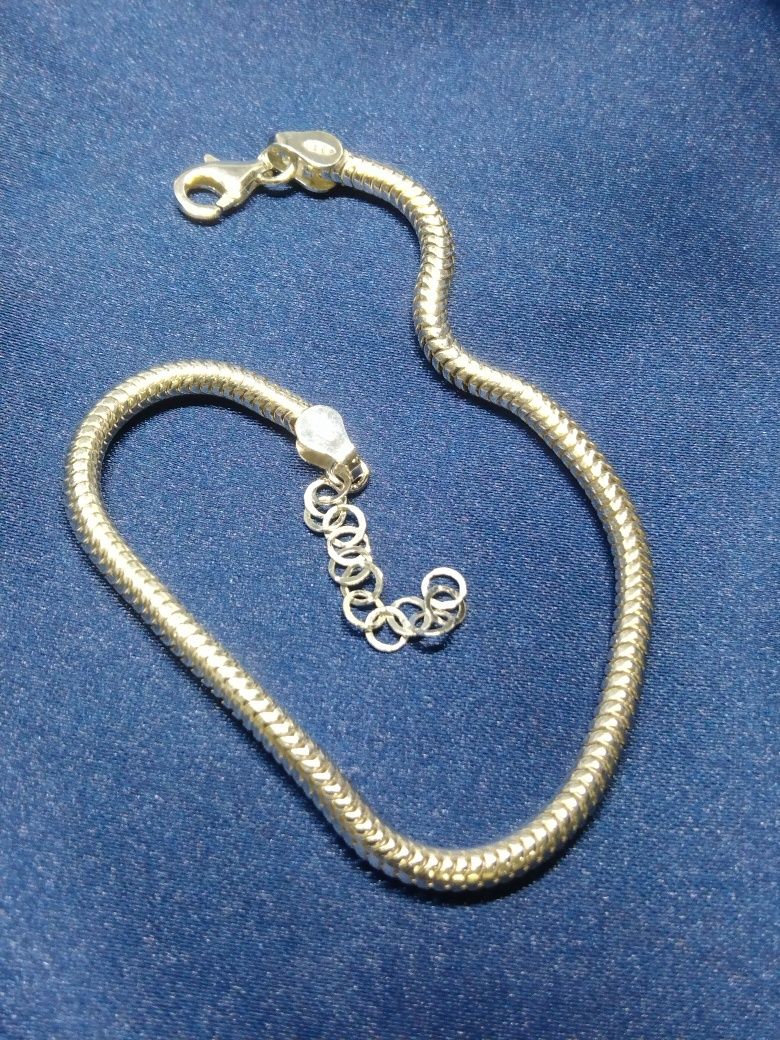 Srebrna bransoletka z przedłuzką, srebro925, 19-23 cm (280)