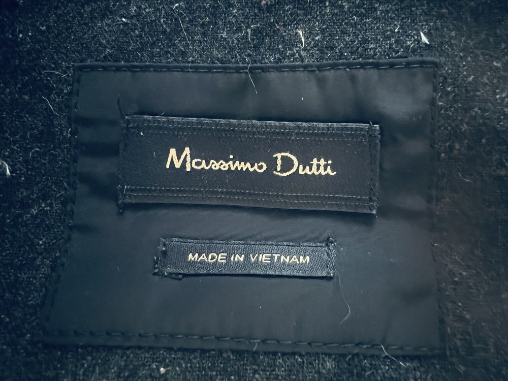 Massimo Dutti kurtka puchowa M 38 czarna puch naturalny zimowa