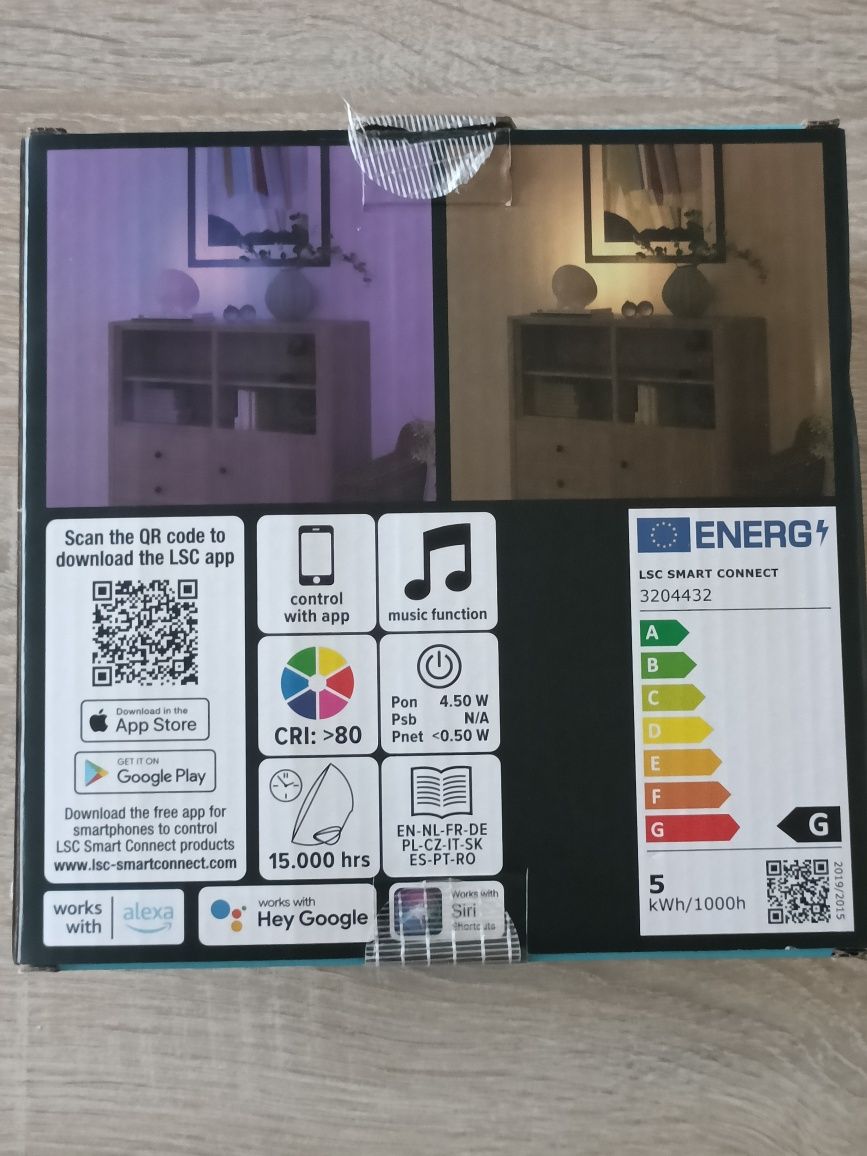 Lampa nastrojowa LED RGB - Smart Connect WiFi