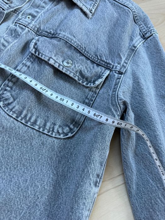Kurtka jeansowa denim dżins szary Zara