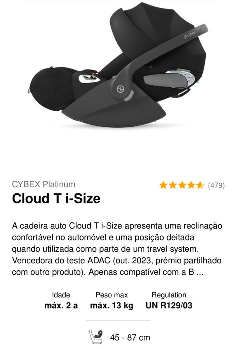 Cadeira auto Cybex platinum