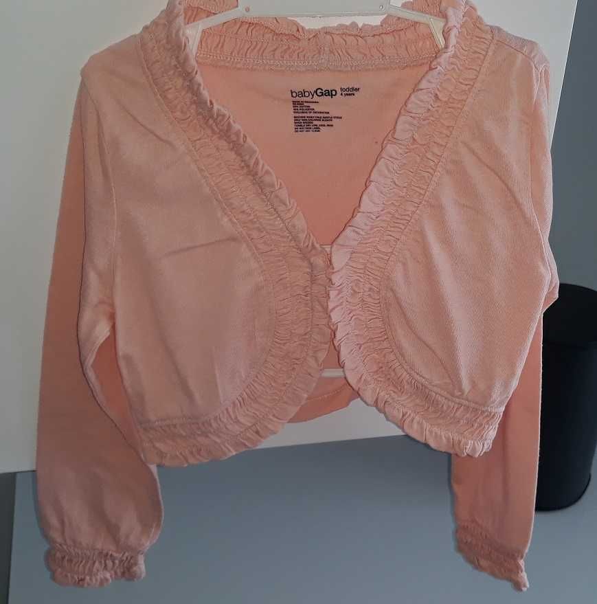 baby GAP - bawełniane bolerko łosoś 4Y 104