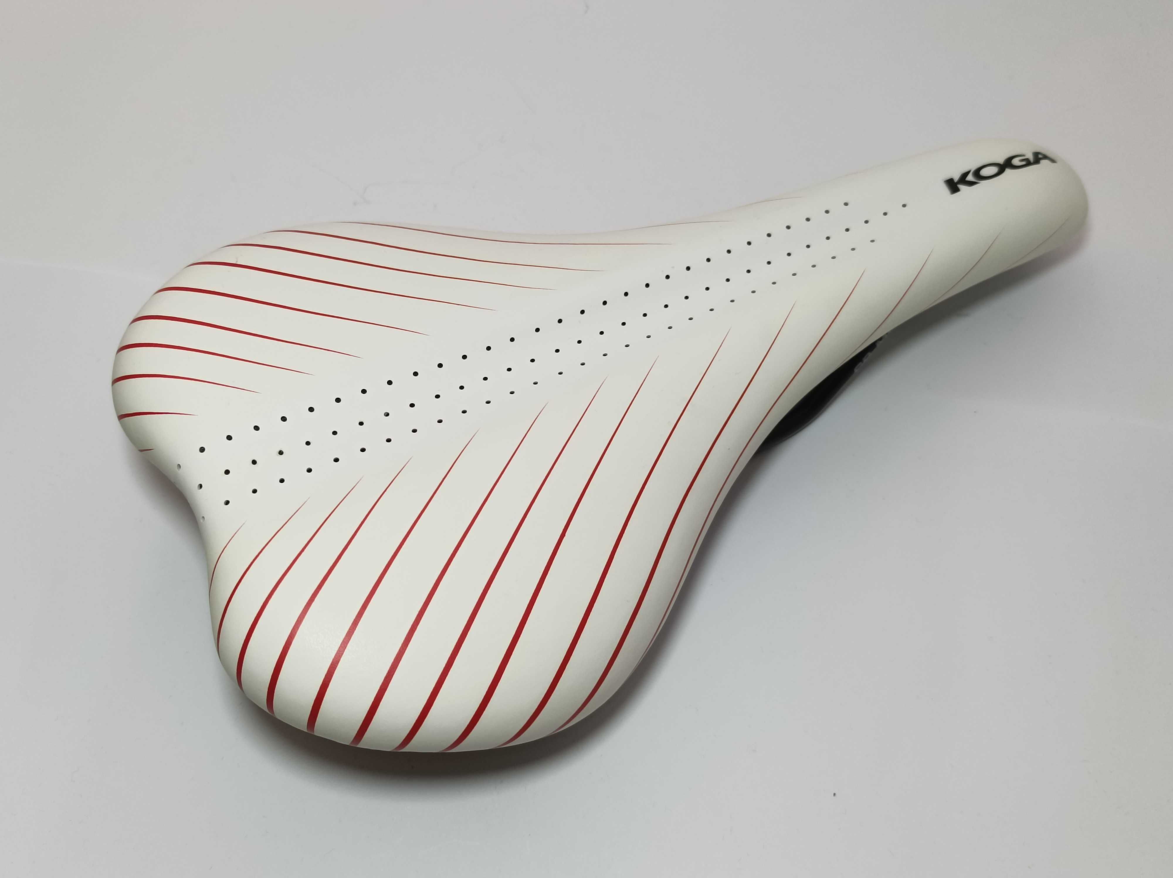 Siodełko KOGA by Velo White Red Line 270g.