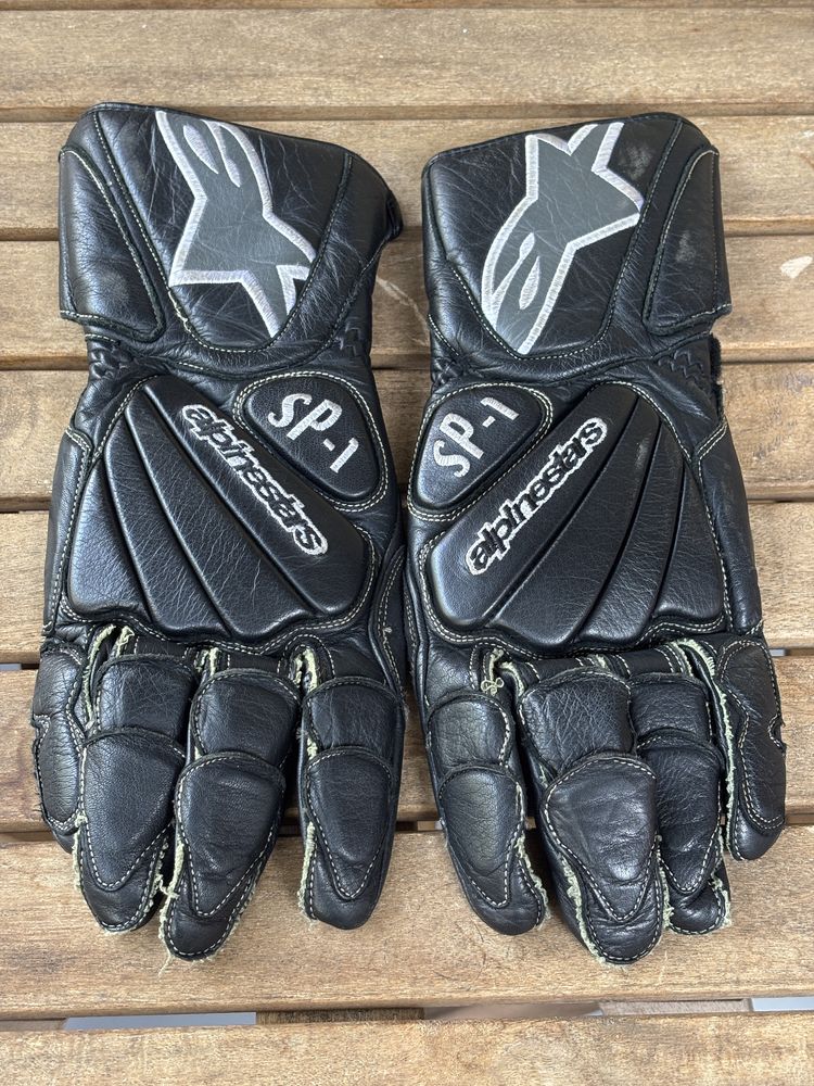Luvas em Pele de Mota de Pista Alpine Stars Sp1 L