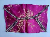 Bolsa/Porta-guardanapos de estilo chinês, com motivos florais
