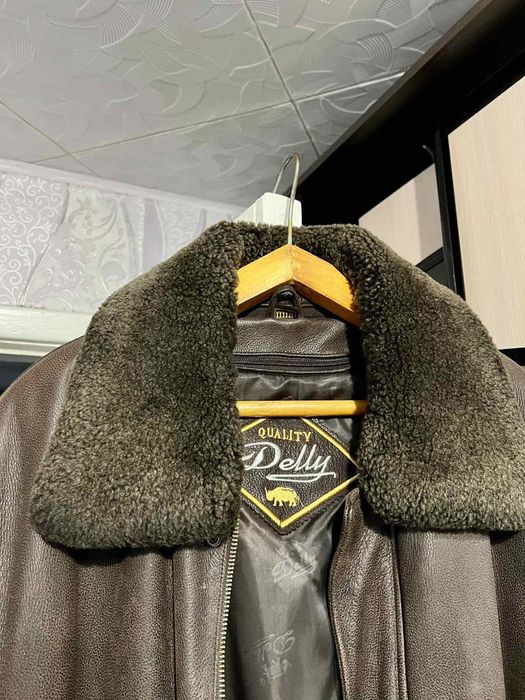 Куртка шкіряна, стиль Авіатор , чоловіча хххl