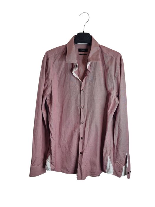Męska koszula Drobna kratka hugo boss slim fit Rozmiar 41 L