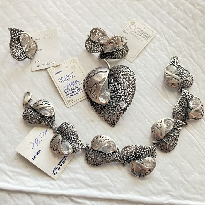 Срібний набір з 5 предметів