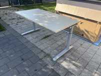 Masywne biurko 160x80 regulowana wysokość organizer na kable