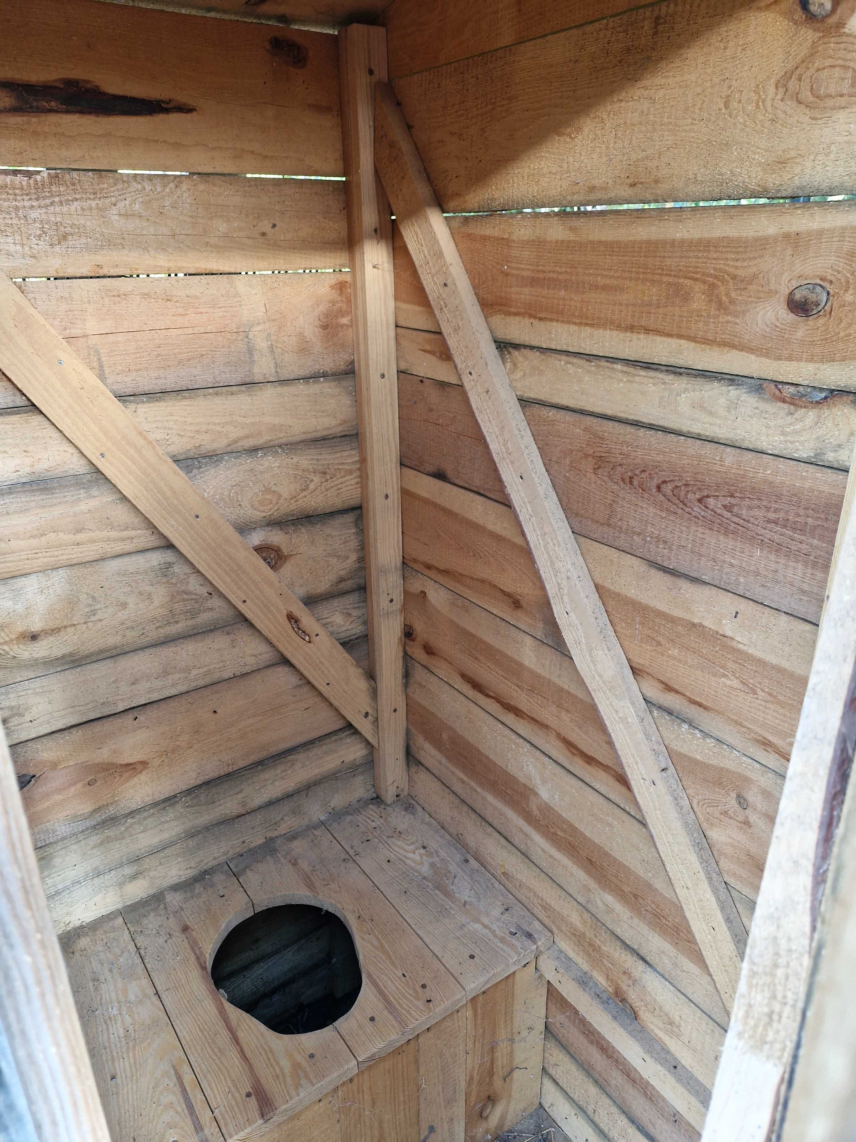 WC toaleta drewniana