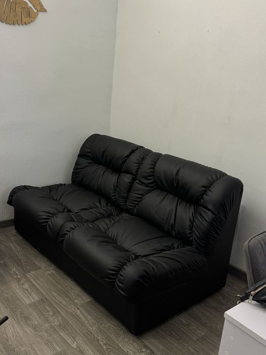Диван прямий примтекс Плюс Vizit 02 D-5 чорний 1650х960х840
