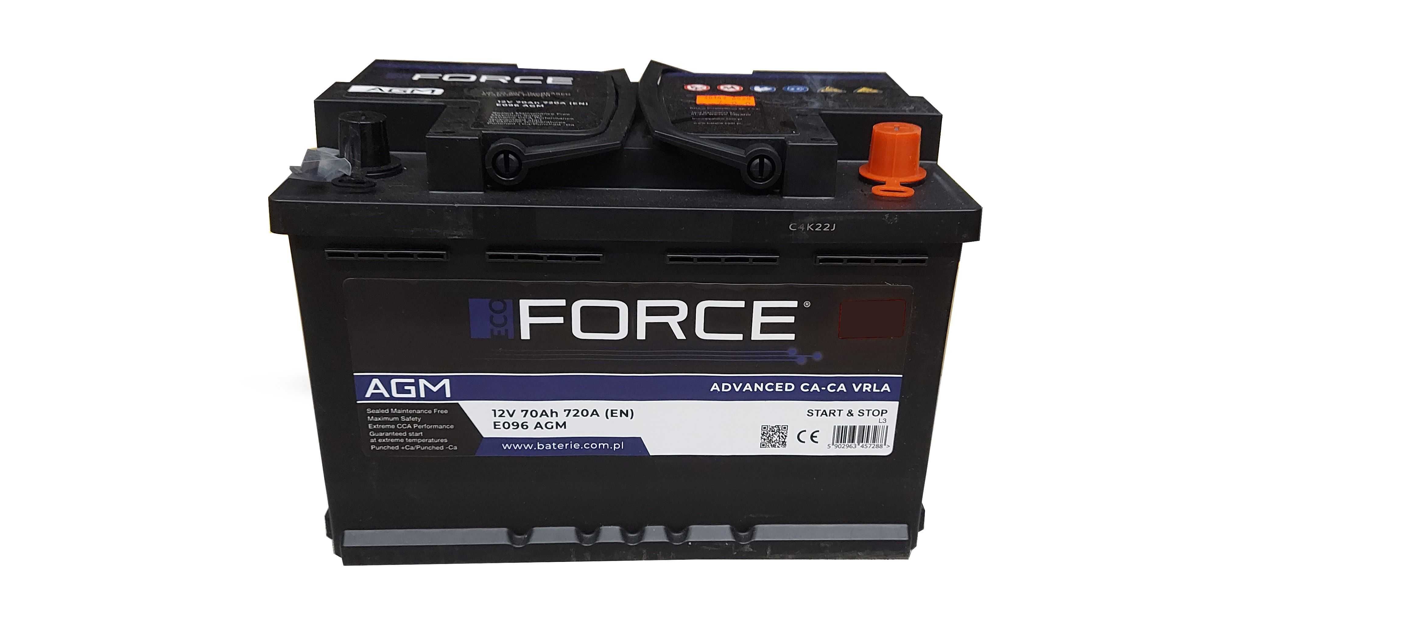 Akumulator Force Agm STAR-STOP 12V 70Ah
