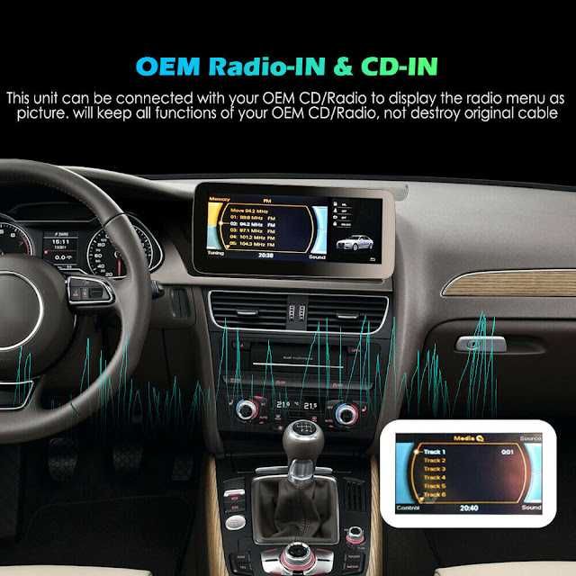 Auto-rádio 12.3" android 14 Audi A4/A5/B8/S4/S5 2009 a 2016