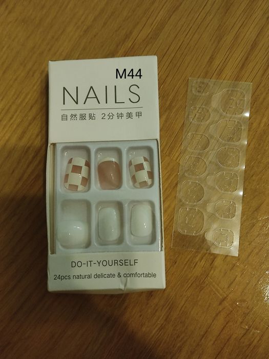 Nowe tipsy M44 zestaw sztuczne paznokcie naklejki klej akcesoria mani