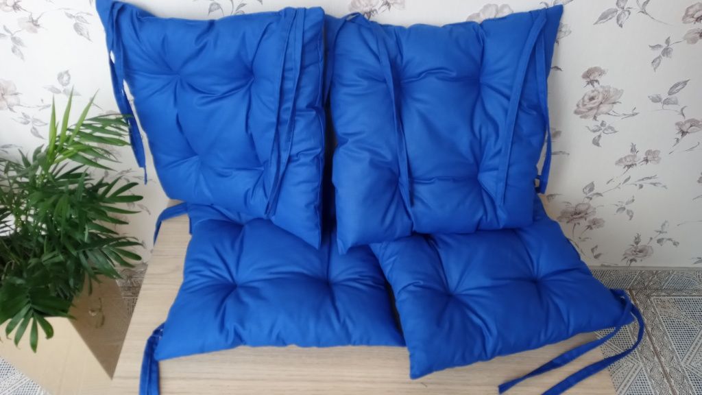 Zestaw 4 szt poduszek bawełnianych na krzesła 40x40