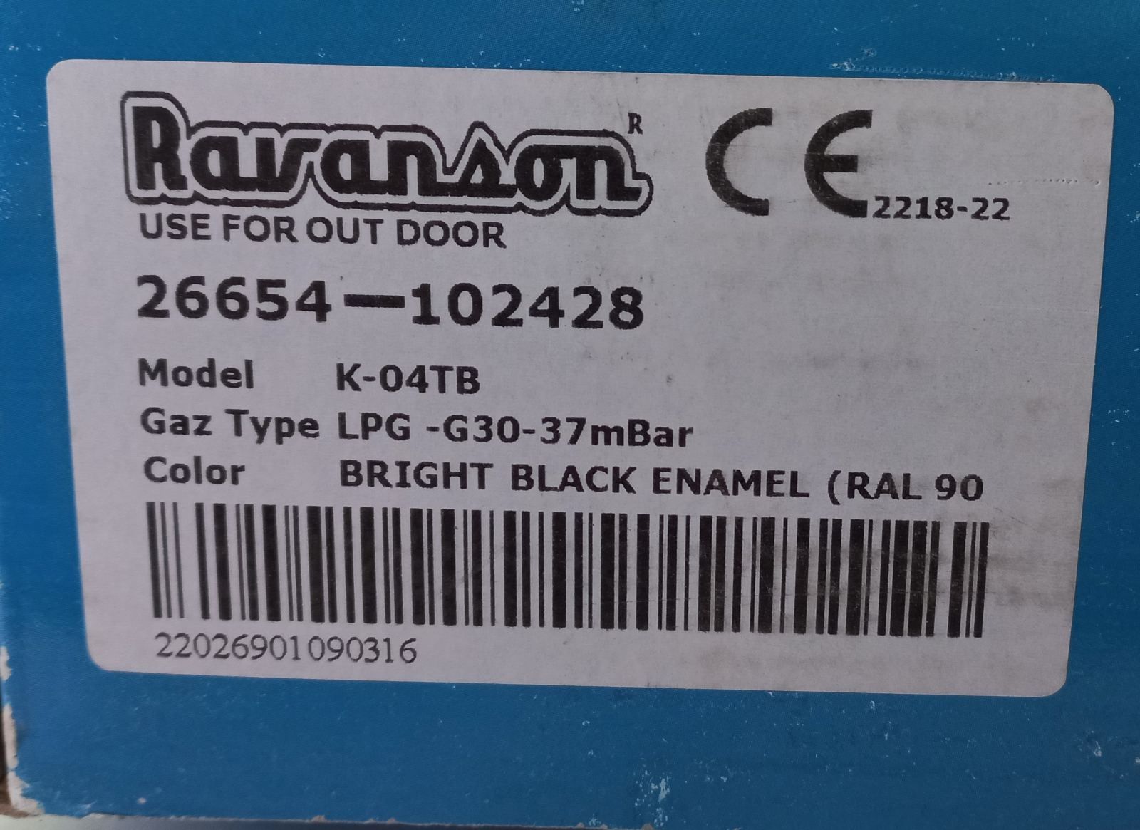 Газова плита двохкамфорна  настольна  Ravanson K-04ТВ