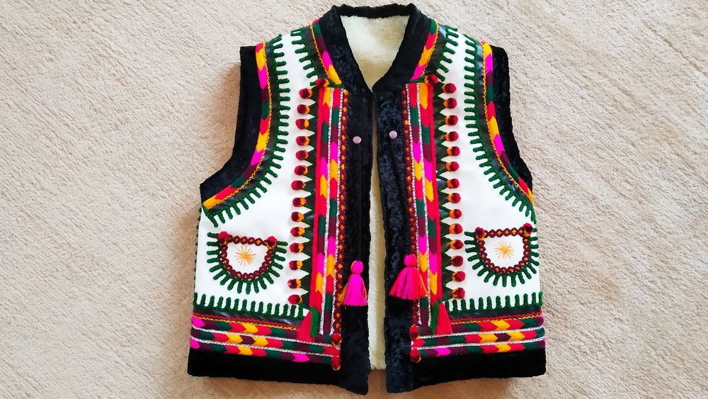 Кептар гуцульський жіночий, кожух, жилет, киптар, етно одяг, Карпати