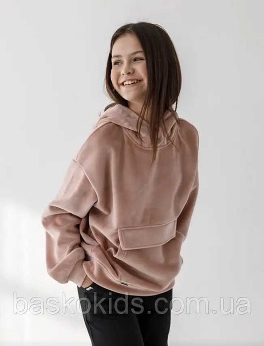 Толстовка велюрова з капюшоном Карамель ТМ Suzie р  116  122  128  146